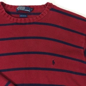 Crew neck woven knit sweater